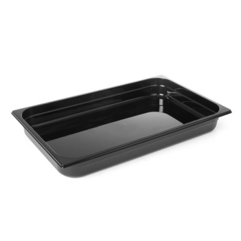 Tava profesionala Gastronorm 1/1 policarbonat negru 14 litri, 530x325x(H)100 mm Hendi Tava profesionala Gastronorm 1/1 policarbonat negru 14 litri, 530x325x(H)100 mm Hendi