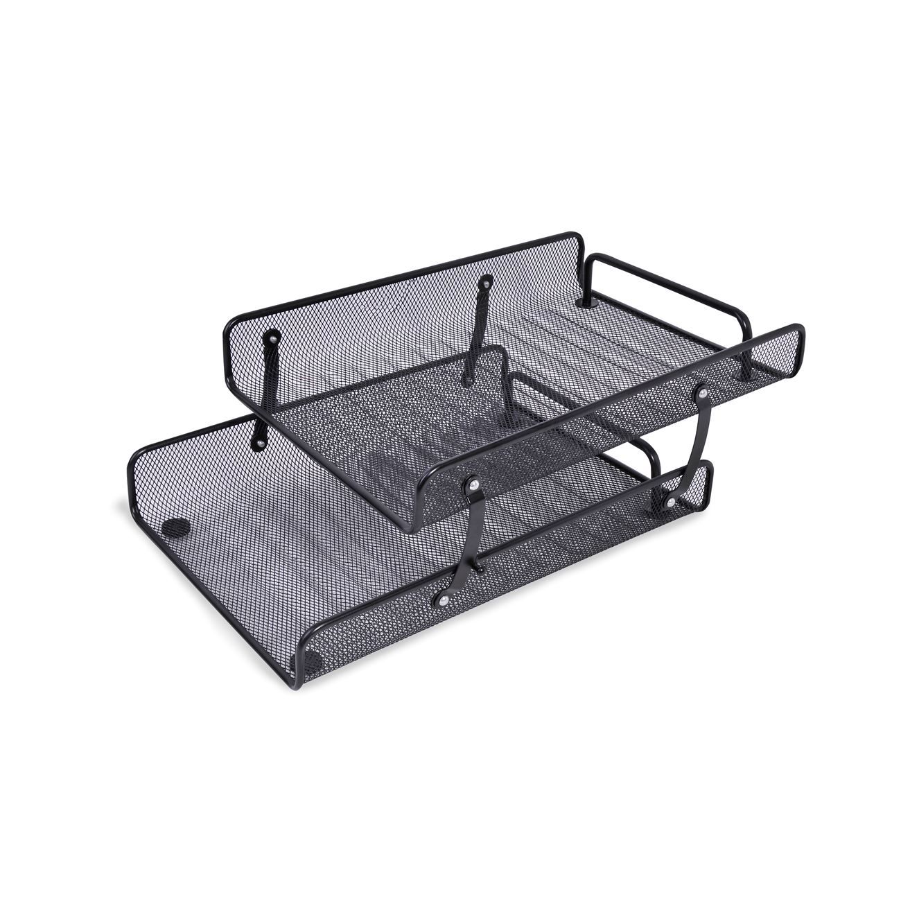 Suport dublu pentru documente, iMKⓇ Design modern, 2 compartimente, Negru, VD