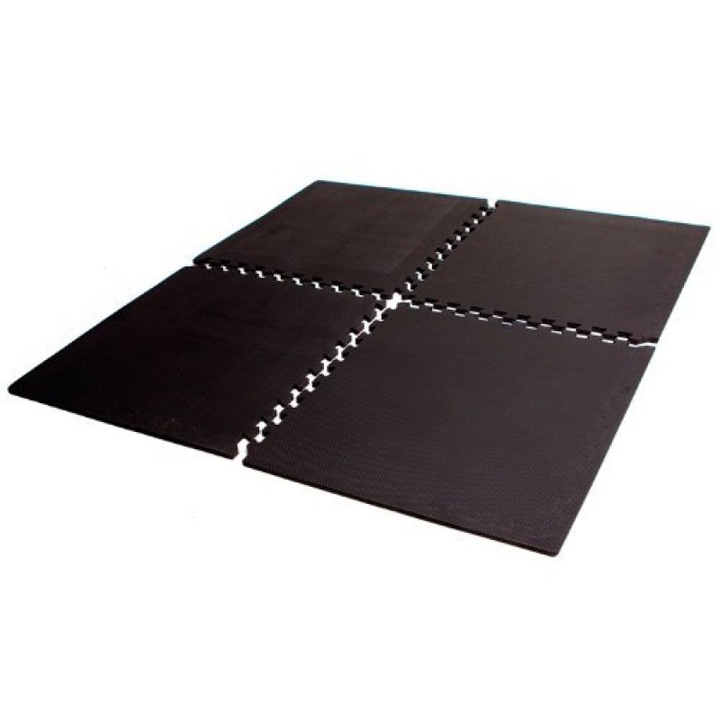 TOORX puzzle matrac, Méretek: 61 cm x 61 cm, Vastagság: 1,2 cm, Fekete