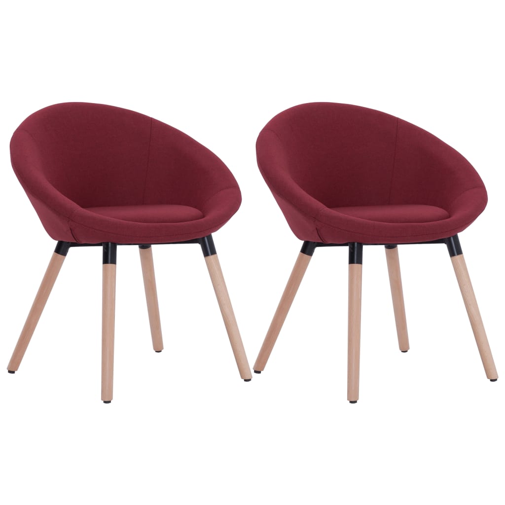 Set de 2 scaune de bucatarie, vidaXL, Grena, 63 x 55 x 76 cm