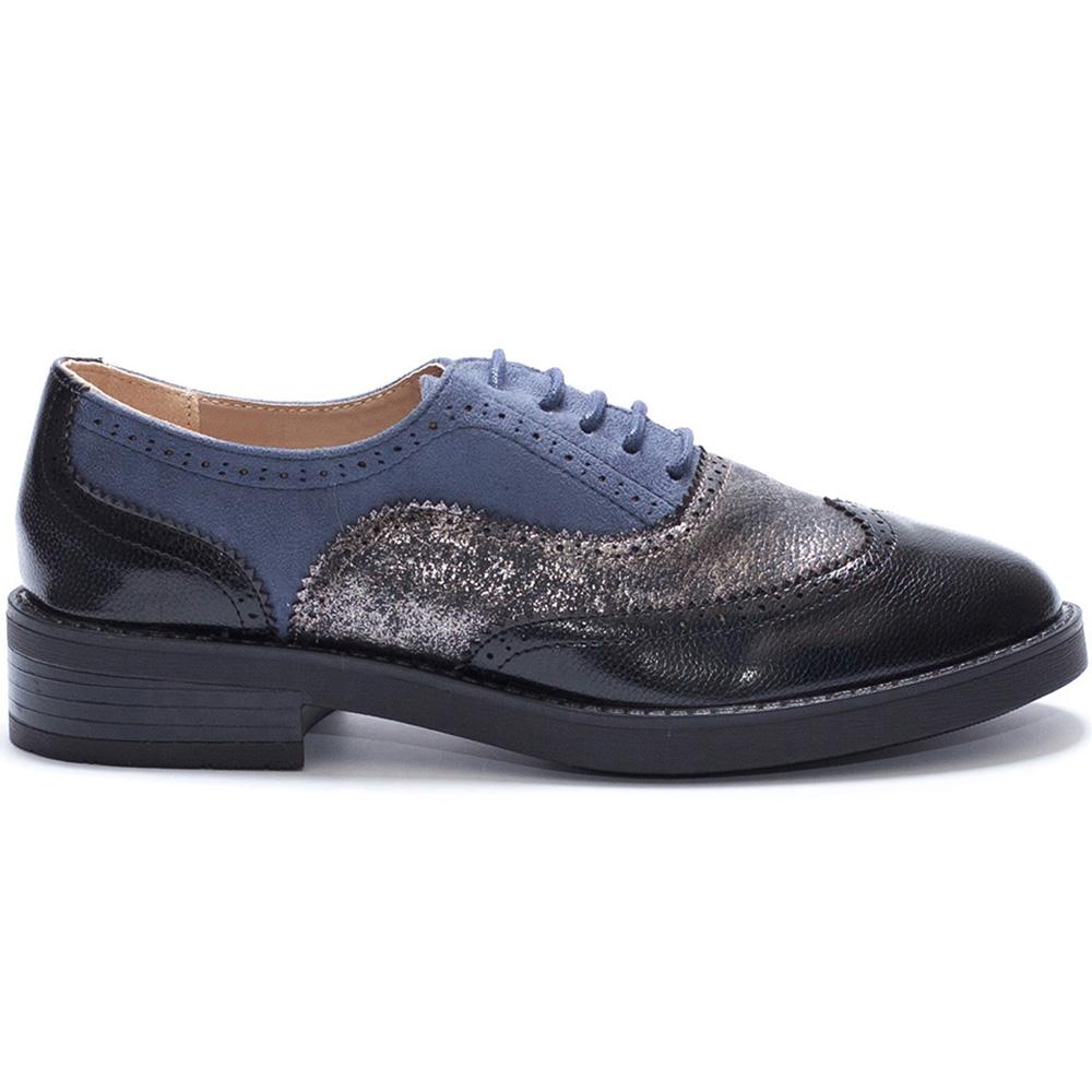 Pantofi dama Claudette, Negru/Bleu, Negru/Bleu
