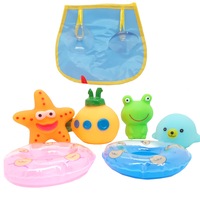 Set7 piese Jucarii de baie cu suport cu ventuza Ocean Life - Krista®