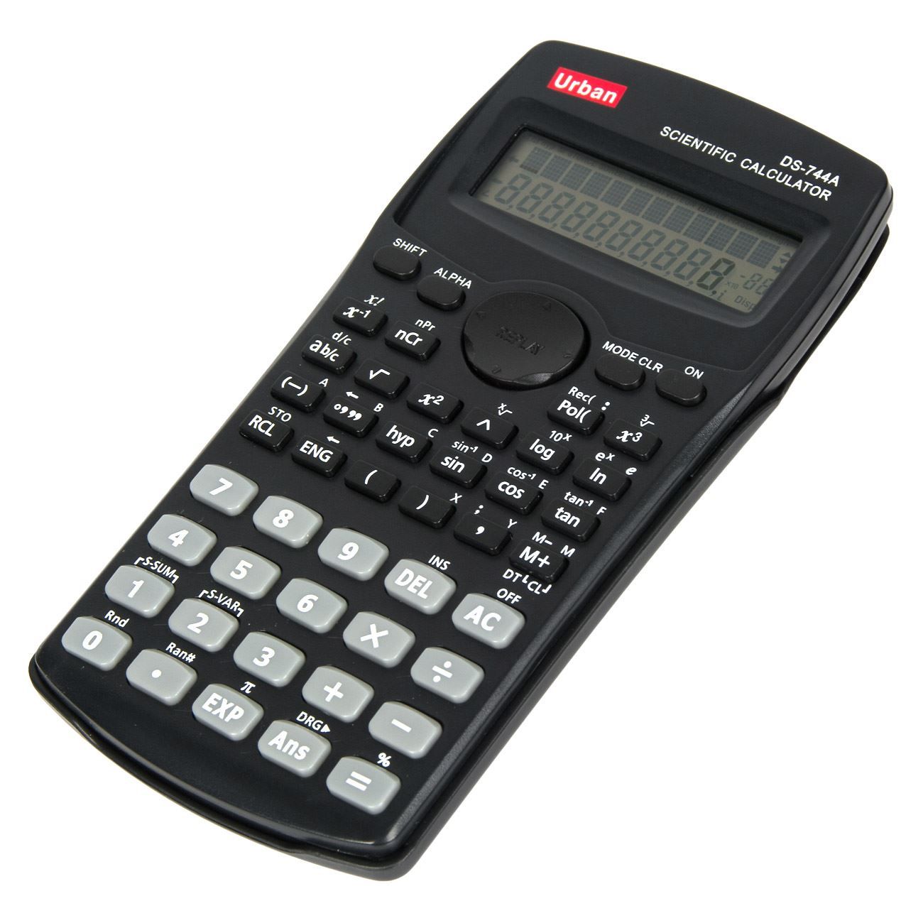 Calculator de birou iMKⓇ Design modern cu 224 functii, Oprire automata, 8x16x1 cm, NEGRU, VD