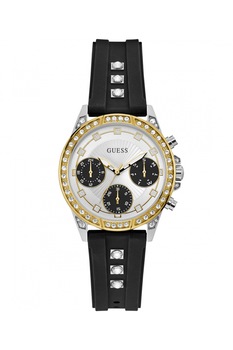 Guess, Ceas cronograf cu o curea de silicon, Negru Guess, Ceas cronograf cu o curea de silicon, Negru