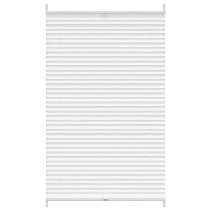 Jaluzea plisse vidaXL, alb, 70x150 cm, pliuri 240599