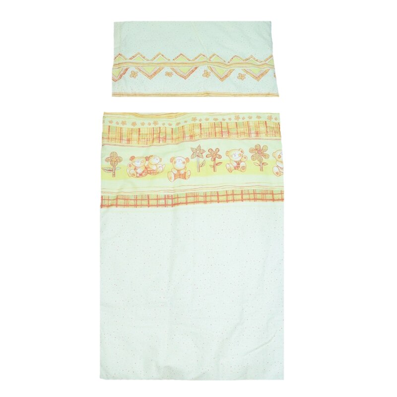 Set lenjerie de pat 6 piese 135 x 100 cm pentru bebelusi NN LPBNN, Multicolor