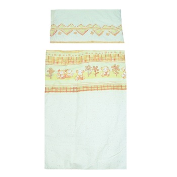 Set lenjerie de pat 6 piese 135 x 100 cm pentru bebelusi NN LPBNN, Multicolor Set lenjerie de pat 6 piese 135 x 100 cm pentru bebelusi NN LPBNN, Multicolor
