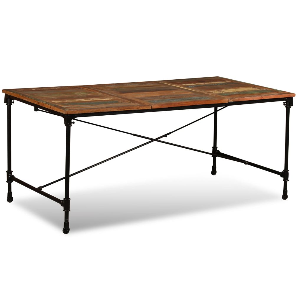 Masa de bucatarie, vidaXL, Lemn de mango, 180 x 90 x 76 cm, Maro
