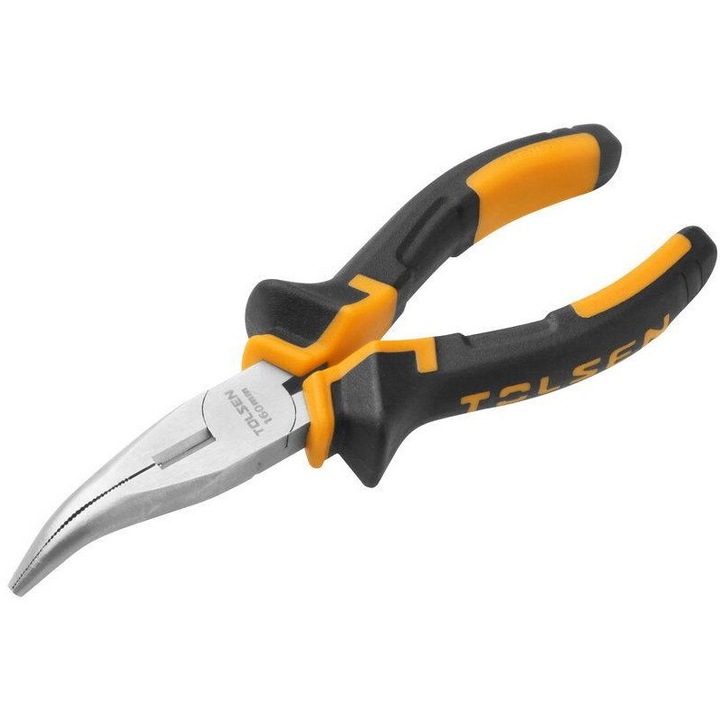 Клещи Tolsen с огънат връх, 160 мм