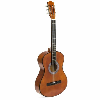 Set chitara acustica Timeless Tools, pentru incepatori, cu tuner cadou, Maro Set chitara acustica Timeless Tools, pentru incepatori, cu tuner cadou, Maro