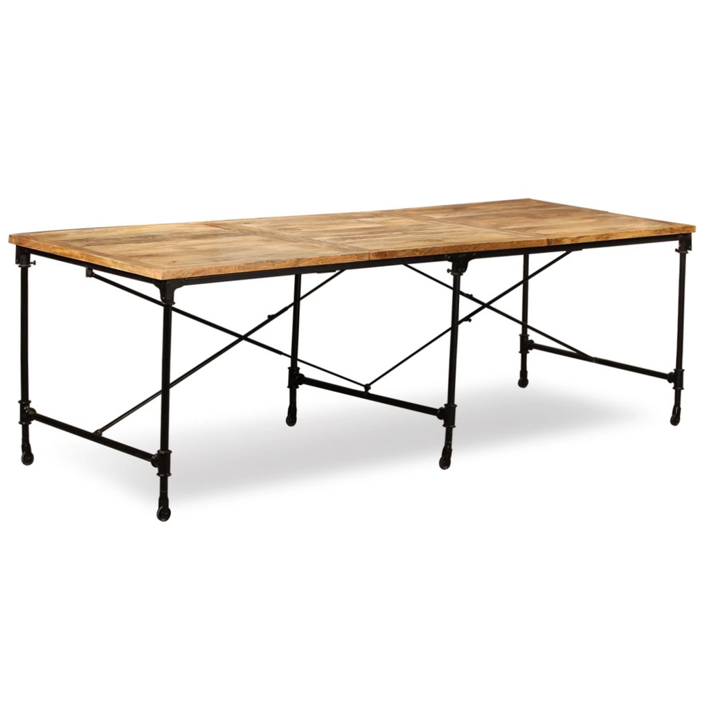 Masa de bucatarie, vidaXL, Lemn de mango, 240 x 90 x 76 cm, Maro