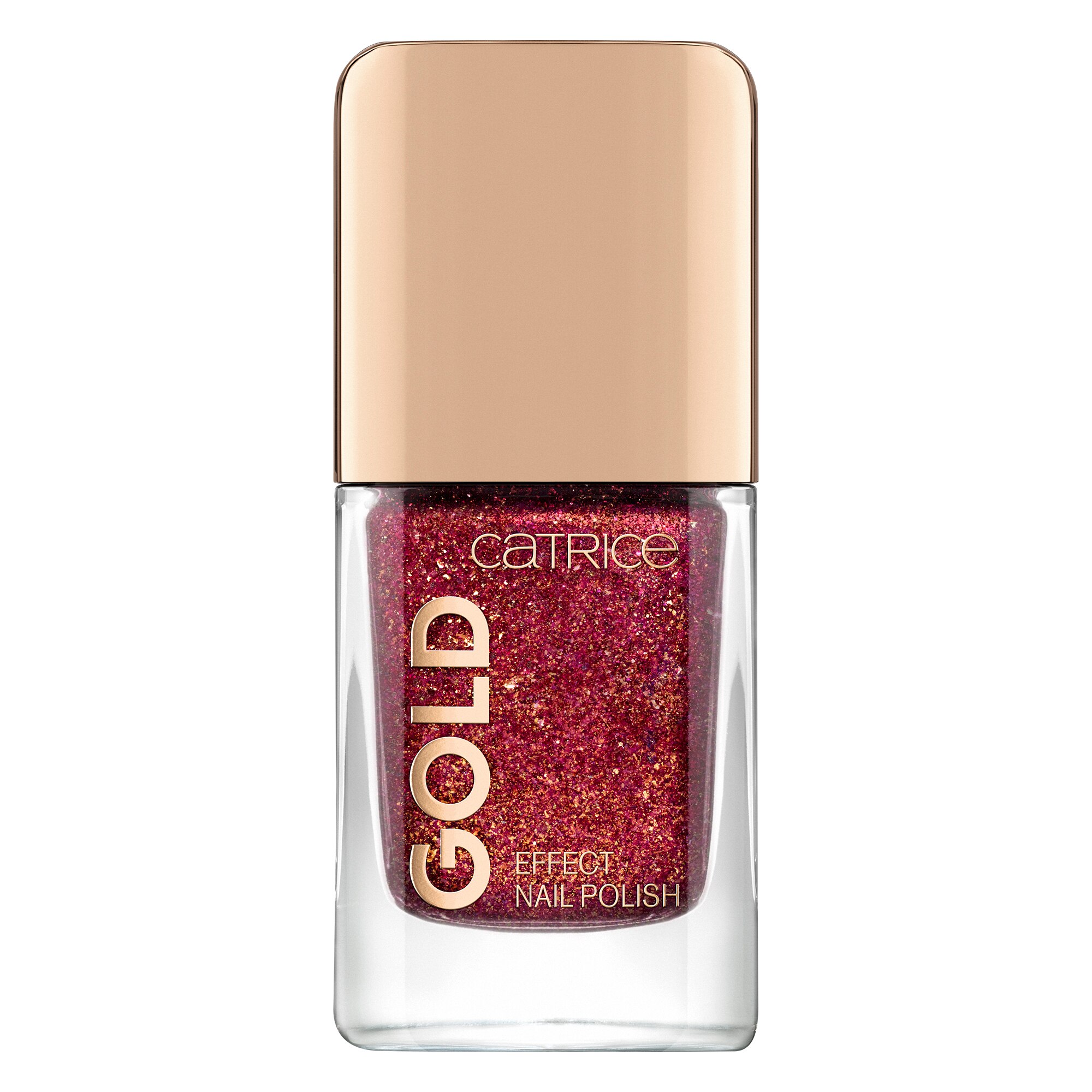 Lac de unghii Catrice, Gold Effect Nail Polish 01 Attracting Pomp pink, 10.5 ml