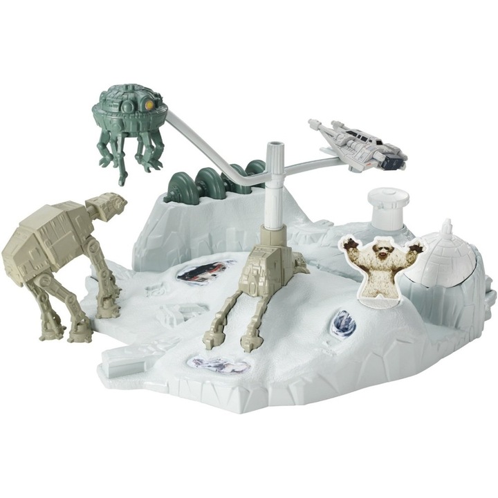 Set de joaca Hot Wheels Star Wars, Hoth Echo Base Battle