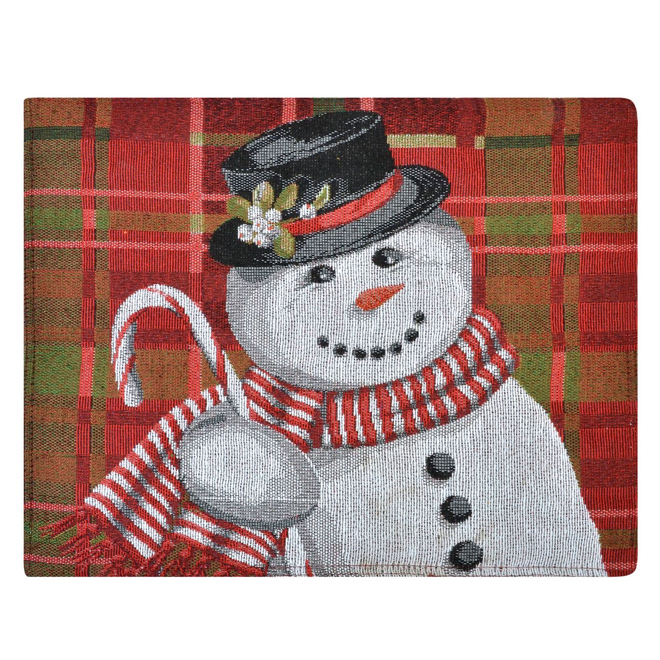 Suport Farfurii, New Line, model cu Imprimeu Om de Zapada, 33 x 42 cm, Multicolor