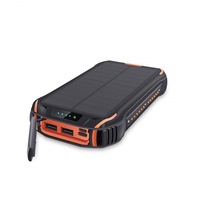 baterie externa solara pyramid 26800 mah 3 iesiri si 2 intrari micro usb  tip-c fast charge cu incarcare solara panou de 18 w qc lanterna led functie sos pentru macbook pro camping iphone  samsung py-i26s portocaliu imagen 22_0_
0
