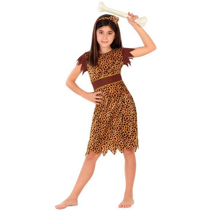 Costum Femeia Cavernelor Fete 5-6 Ani 115-130 cm