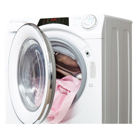 Masina de spalat rufe cu uscator Candy RapidO ROW 4856DHC/1-S, 1400 RPM, Spalare 8 kg/Uscare 5 kg, Clasa A, Motor Inverter, Wi-Fi, Smart Steam, Alb