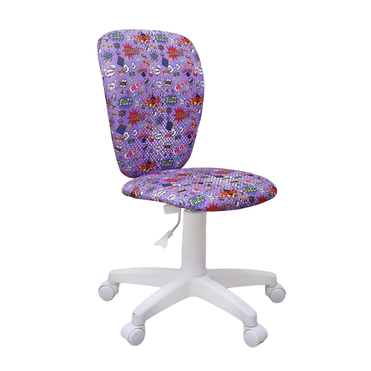 Scaun copii MF POLLY, baza alba, stofa cu model CM3