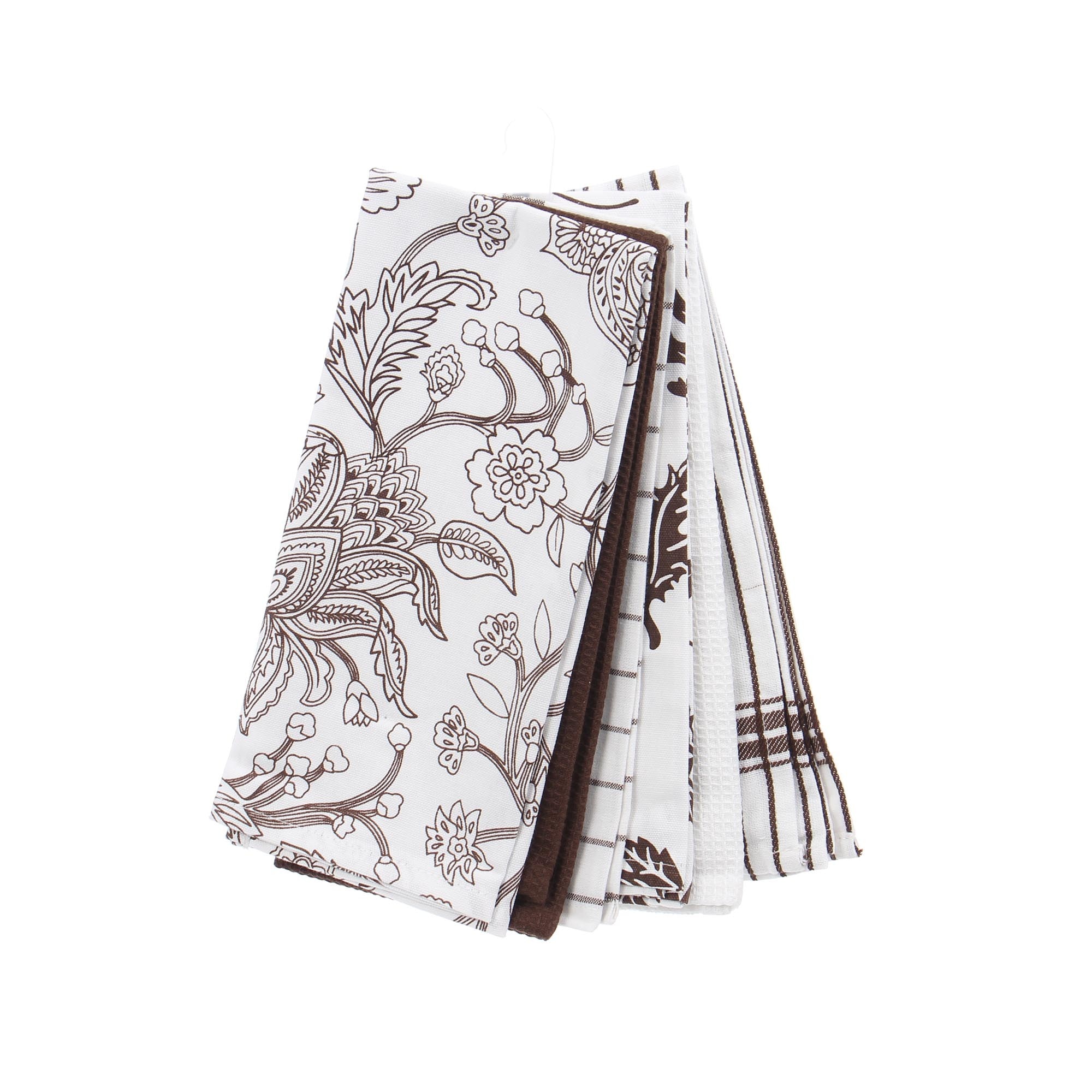 Set 6 prosoape de bucatarie iMKⓇ, 100% Bumbac , Cu model, Multicolor, 60x40 cm, AN