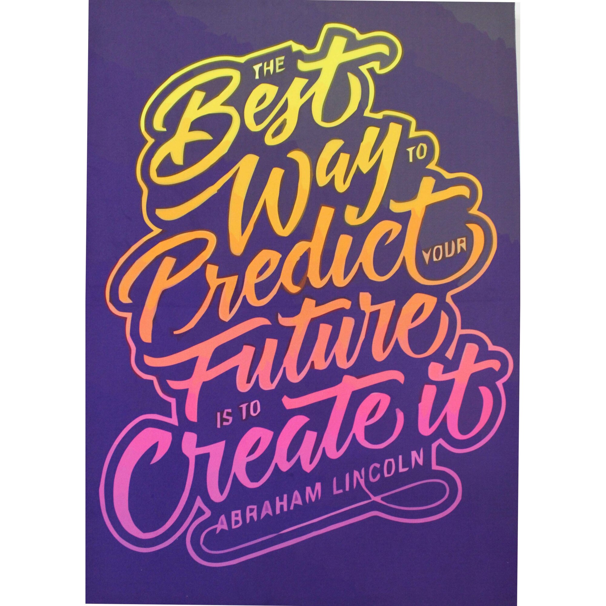 Tablou decorativ, Canvas imprimat pe plus MAGIC QUOTES, Create your Future 50 x 70 cm