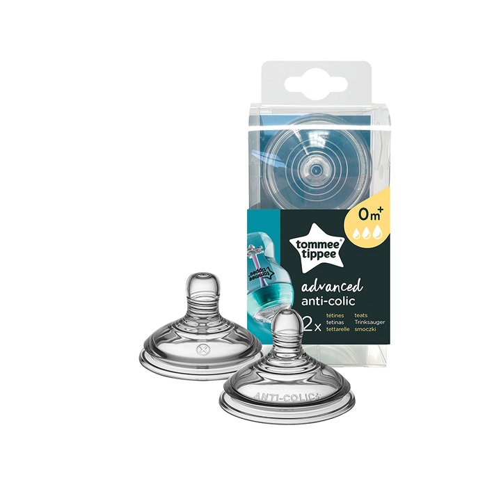 Биберони за хранене Variflow Advanced Anti-Colic Tommee Tippee 0м+ 3 капки 2бр./оп.