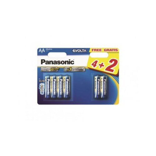 Baterie Panasonic Evolta AA R6 1,5V alcalina LR6EGE/6BP 4+2 blister 6 baterii