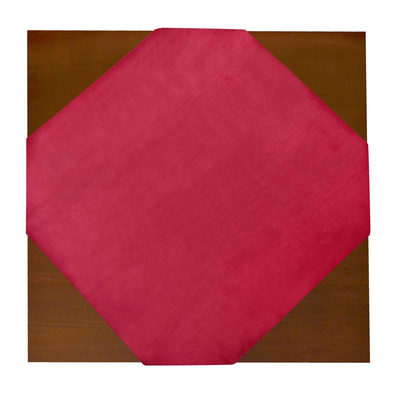 Fata de Masa de Craciun, New Line, Model Clasic, 80x80 cm, Poliester, Rosu