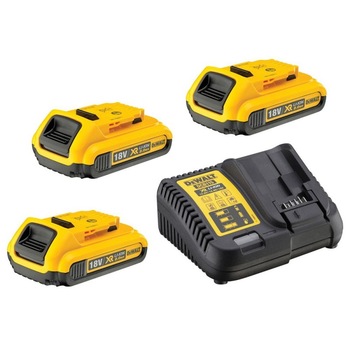 Pachet 3 acumulatori si incarcator DeWalt XR Li-Ion 18V 2.0 Ah DCB115D3-QW Pachet 3 acumulatori si incarcator DeWalt XR Li-Ion 18V 2.0 Ah DCB115D3-QW