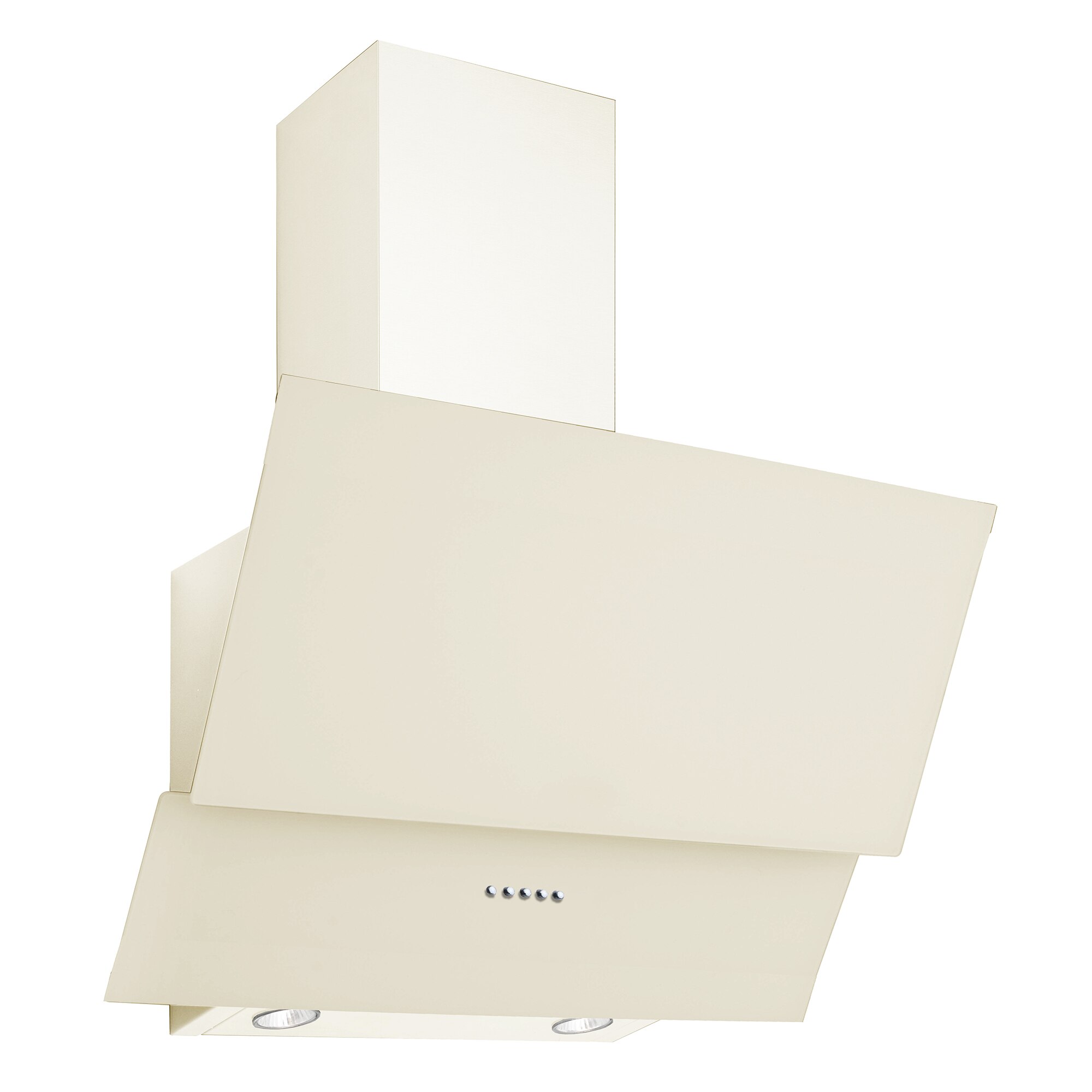 Hota decorativa Pyramis SILVER IVORY GLASS, putere de absorbtie 253mc/h, 1 motor, 60cm, Sticla ivory