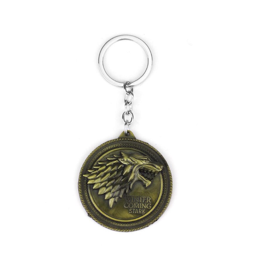 Breloc Game of Thrones, Casa Stark - Winter is Coming, bronz