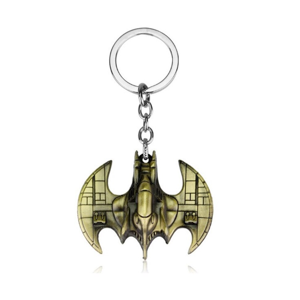 Breloc metalic, Batwing Airplane, Filmul Batman, Colectia DC Comics, bronz