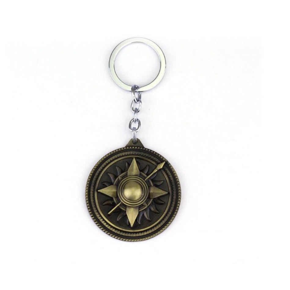 Breloc Game of Thrones, Casa Martell - Unbowed Unbent Unbroken, bronz