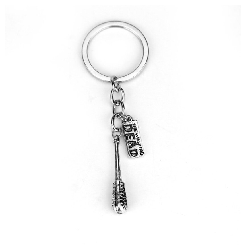 Breloc bata si logo The Walking Dead, argintiu
