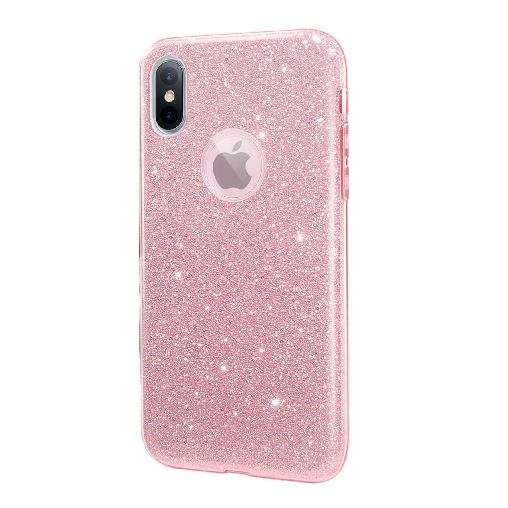 Husa de silicon Roz Glitter Bling pentru Iphone XR