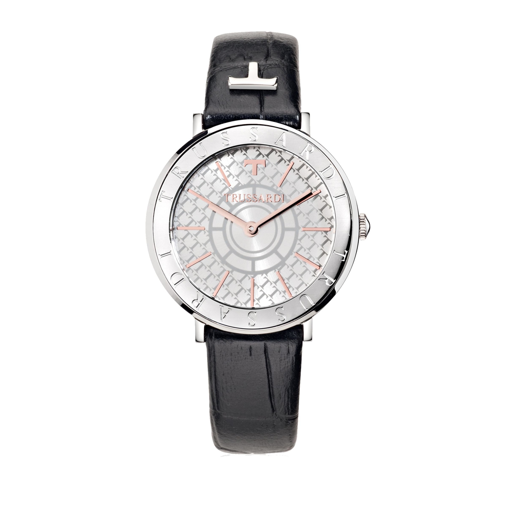 Ceas Trussardi R2451115502, T-Vision, dama, carcasa 30mm, curea neagra