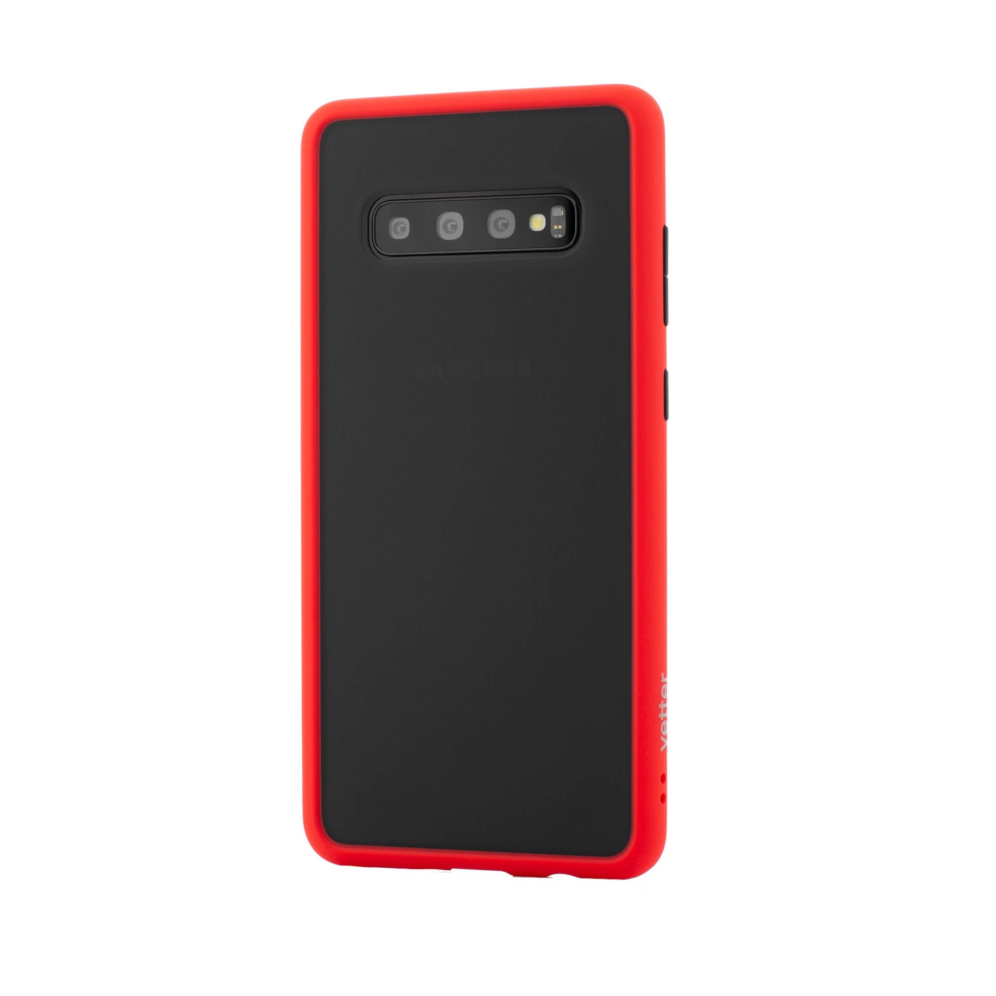 Husa Samsung S10 Clip-On Hybrid Protection Shockproof Soft Edge and Rigid Vetter Matte Red