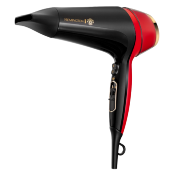 Uscator de par Remington D5755 Thermacare Manchester United, 2400 W, 2 viteze, 3 trepte de temperatura, Indicator LED Ionic, Turbo Boost, Rosu/ Negru Uscator de par Remington D5755 Thermacare Manchester United, 2400 W, 2 viteze, 3 trepte de temperatura, Indicator LED Ionic, Turbo Boost, Rosu/ Negru