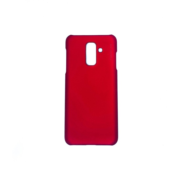 Метален поликарбонатен калъф X-Level за Samsung Galaxy A6 Plus - сапфирено червен