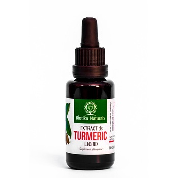Extract de Turmeric, lichid Concentrat - Biotika Naturals, Antiinflamator natural- 10 ml Extract de Turmeric, lichid Concentrat - Biotika Naturals, Antiinflamator natural- 10 ml