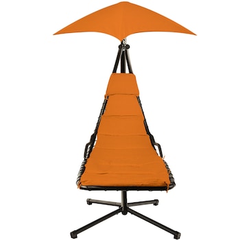 Leagan/Balansoar pentru gradina/terasa Kring Bora Bora, 190x100x220 cm, negru/orange Leagan/Balansoar pentru gradina/terasa Kring Bora Bora, 190x100x220 cm, negru/orange