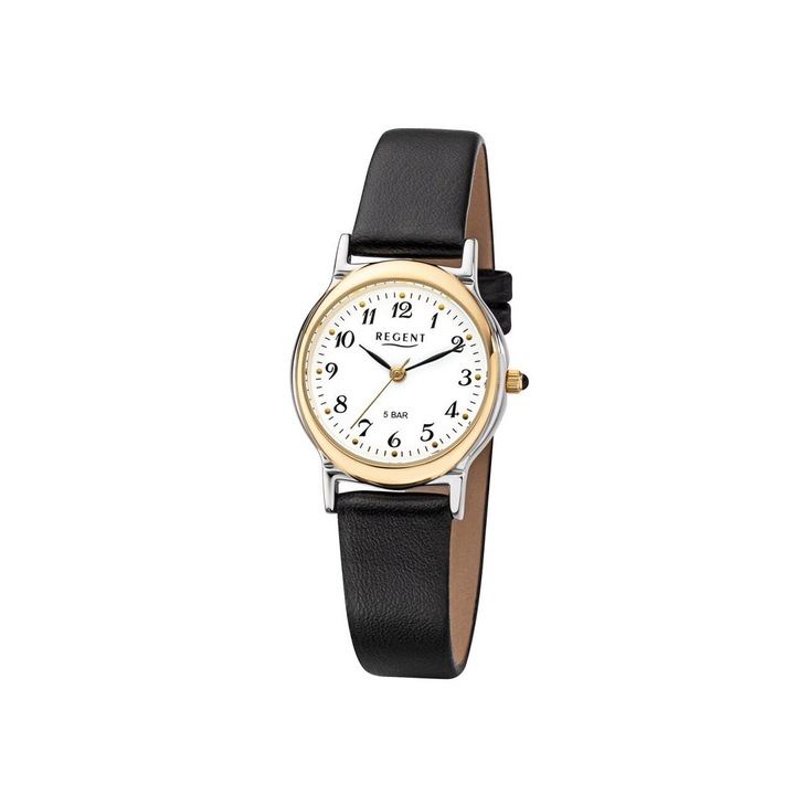 Ceas de dama Regent F-014, Quartz, 27mm, 5ATM, Argintiu
