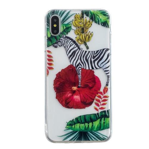 Carcasa Husa Apple iPhone XS Max model Tripping Zebra, Antisoc + Folie sticla securizata Apple iPhone XS Max Tempered Glass Viceversa