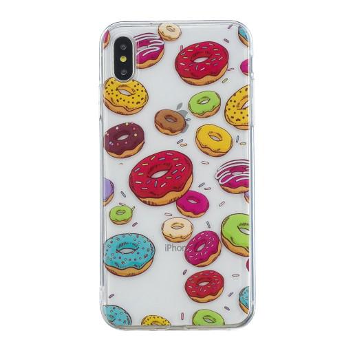 Carcasa Husa Apple iPhone XS Max model Donuts, Antisoc + Folie sticla securizata Apple iPhone XS Max Tempered Glass Viceversa