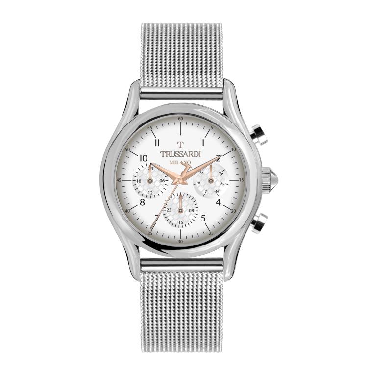 Ceas Trussardi R2453127006, Multifunction, inox argintiu, carcasa 43mm