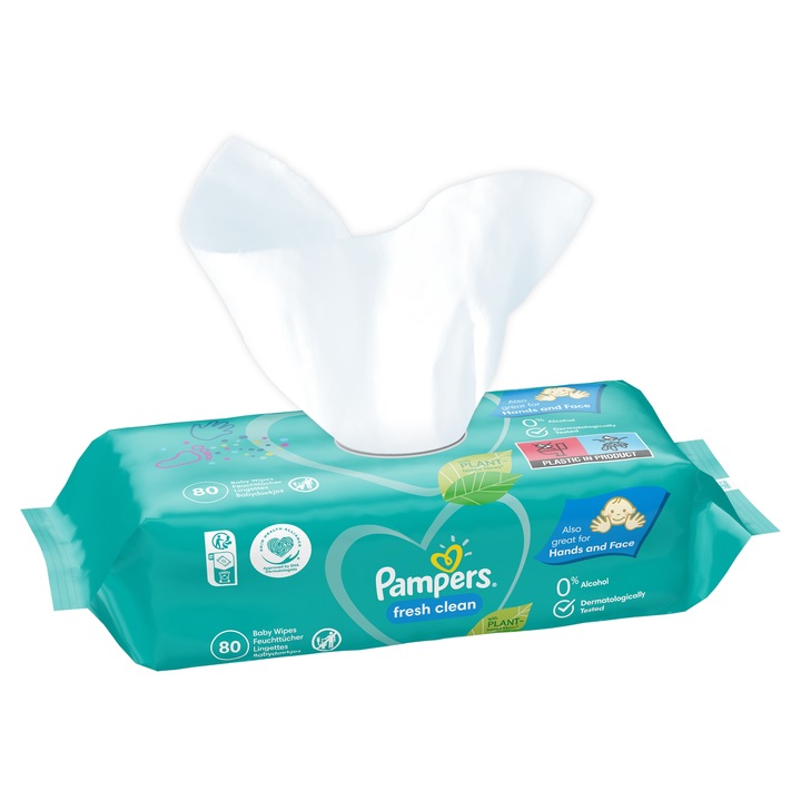 Pampers Fresh Clean nedves törlőkendő, 80 db