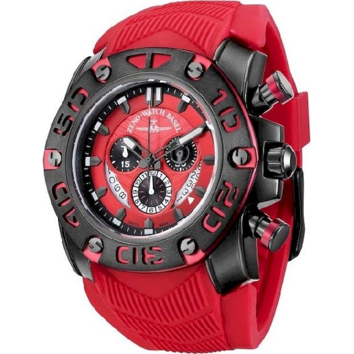 Férfi karóra, Zeno-Watch, 4539-5030Q-bk-s7, piros