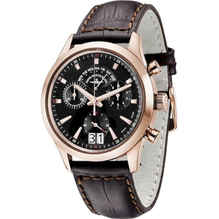 Férfi karóra, Zeno-Watch, 6662-8040Q-Pgr-f1, barna