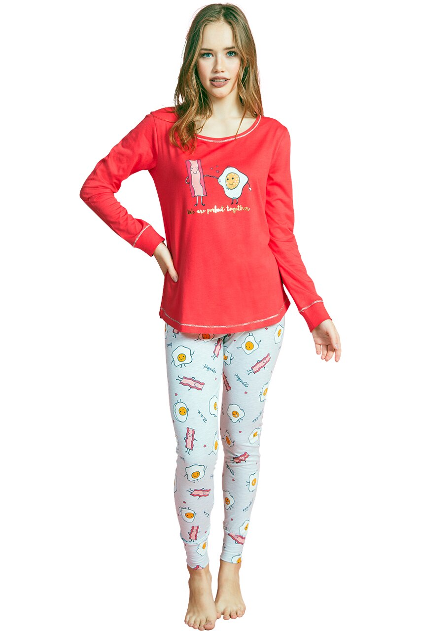 Pijama Dama Vienetta, Model Eggcellent Red