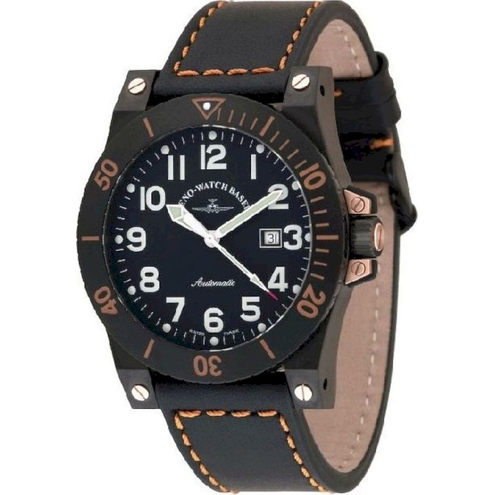 Ceas Barbatesc, Zeno-Watch, 8095-bk-a1, Negru