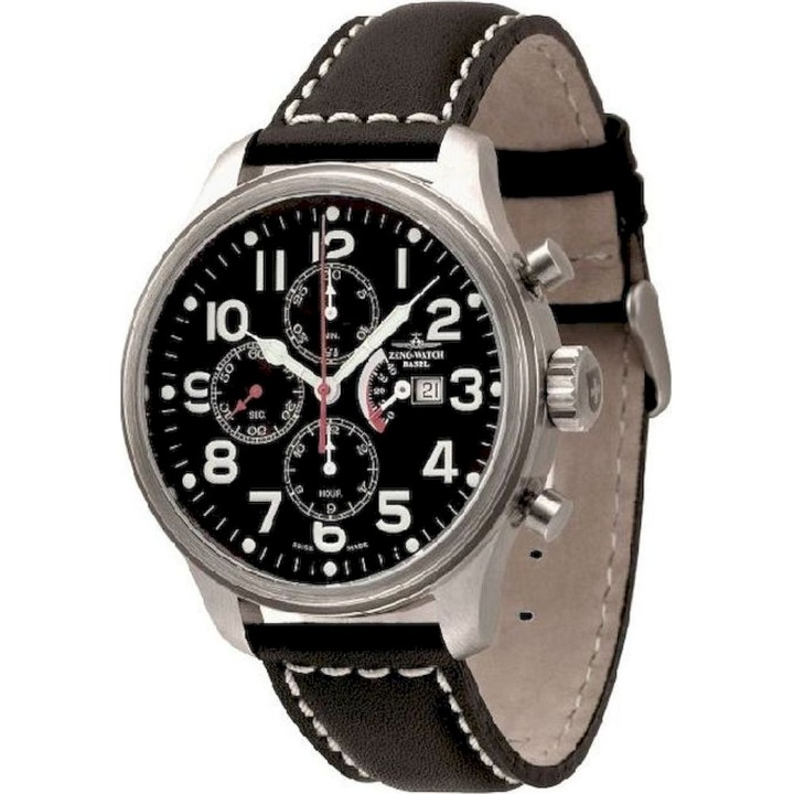 Ceas Barbatesc, Zeno-Watch, 8553TVDPR-a1, Negru